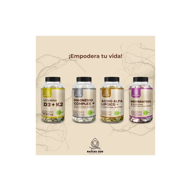 Ácido Alfa Lipoico L-carnitina Biotina 120 Cáps Raíces Zen