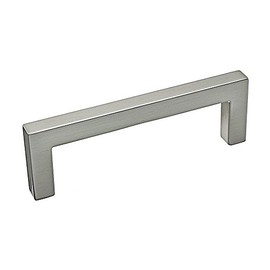 Richelieu Hardware BP87396195 Lambton Collection 3 3/4-inch (96 mm) Center-to-Center Brushed Nickel Modern Rectangular Cabinet and Drawer Pull Handle for Kitchen, Bathroom, and Furniture
