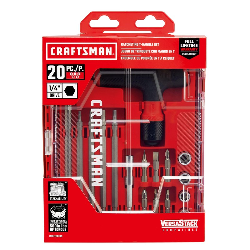 CRAFTSMAN Ratcheting Wrench Set, T-Handle, 20 Piece (CMHT68133)