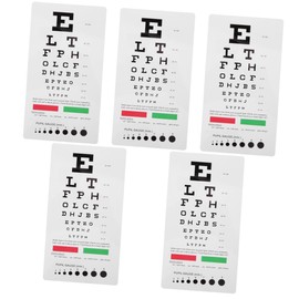 iplusmile 5pcs Vision Test Eye Chart Dual Sided Portable Snellen Chart for Vision Testing Compact Design for Easy Use Storage for Eye Exams The Go