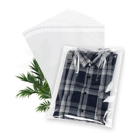 DTIENIU 9x12 Inches Clear Cellophane Bags, 100 Count Resealable Plastic Bags for Clothing, Shirts, Gifts, Party Favors, Artwork & More – Self-Sealing, Ideal for Packaging & Decorative Wrapping