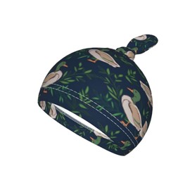 KiuLoam Cute Farm Animal Mallard Duck Newborn Swaddle Set with Matching Hat, Newborn Receiving Blanket Soft Unisex Infant Swaddle Wrap for Baby Boys and Girls