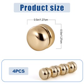 4PCS Hijab Magnet, Strong Hijab Magnets Pins Multi-Use Scarf Magnets for Women Girls Kids Scarf Magnets for Hijab (Gold)