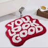 Urtlmaji Large You Look Good Rug Red Bath Mats for