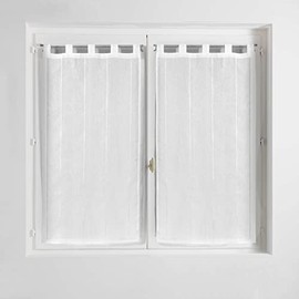 Douceur d'Intérieur 1626498 Pair Polyester White 2 x 90 x 120 cm