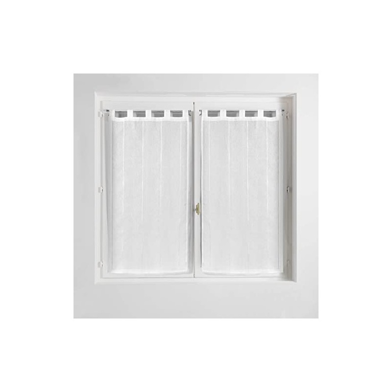 Douceur d'Intérieur 1626498 Pair Polyester White 2 x 90 x