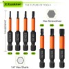K Kwokker 7Pcs 50mm Hex Allen Key Bit Set, S2