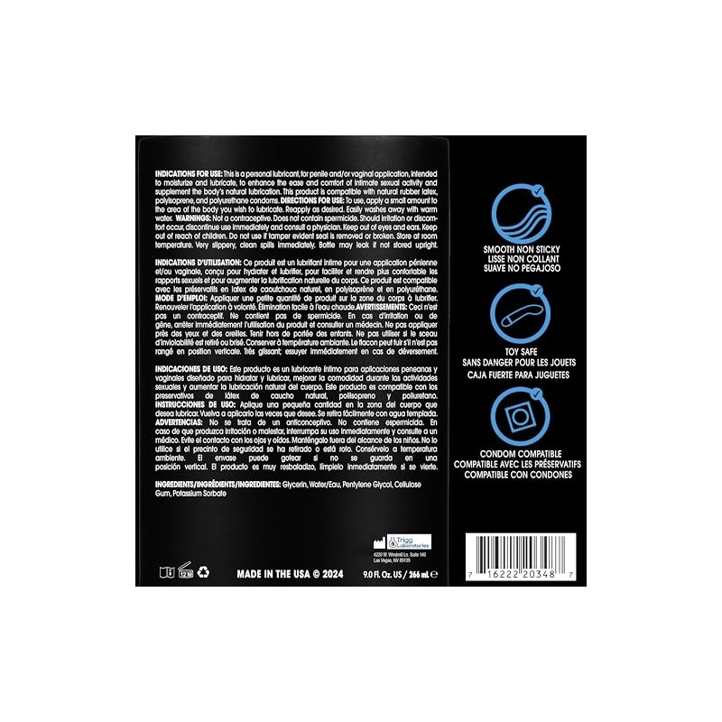 Wet Original Water Based Personal Lubricant, 9 oz