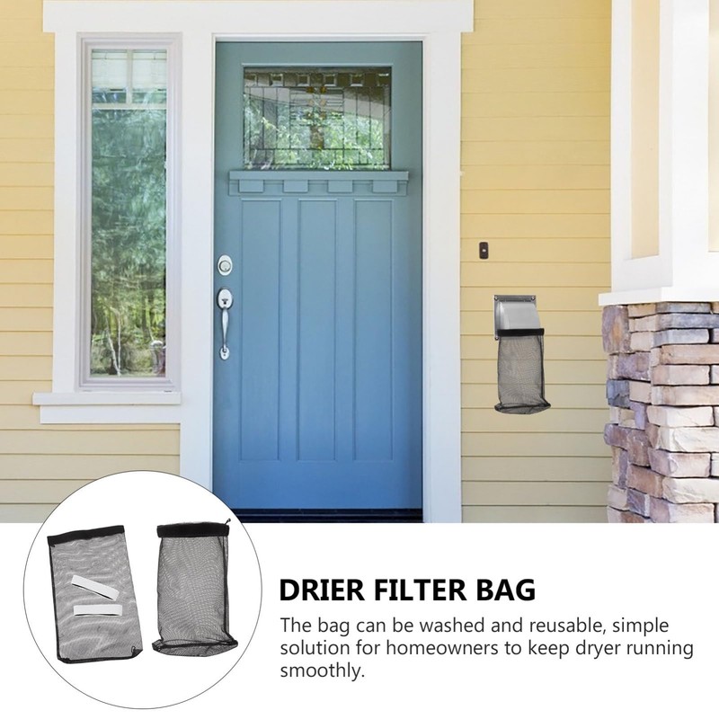 jojofuny 8pcs Outdoor Dryer Lint Bags Easy to Install Lint