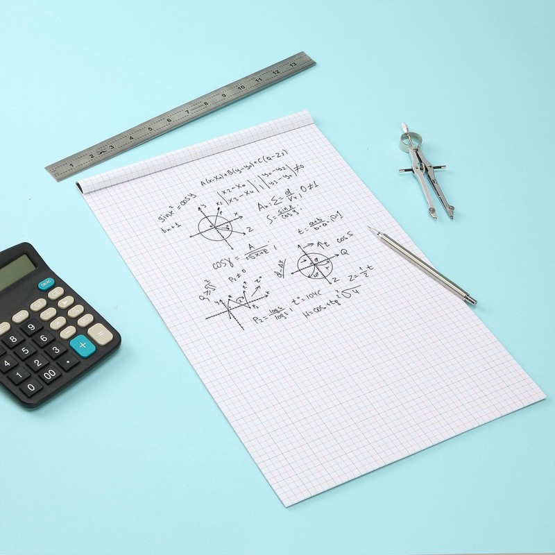 Mr. Pen- Graph Paper Pad 17"x11", 4x4 Quad-Ruled Graph Paper,