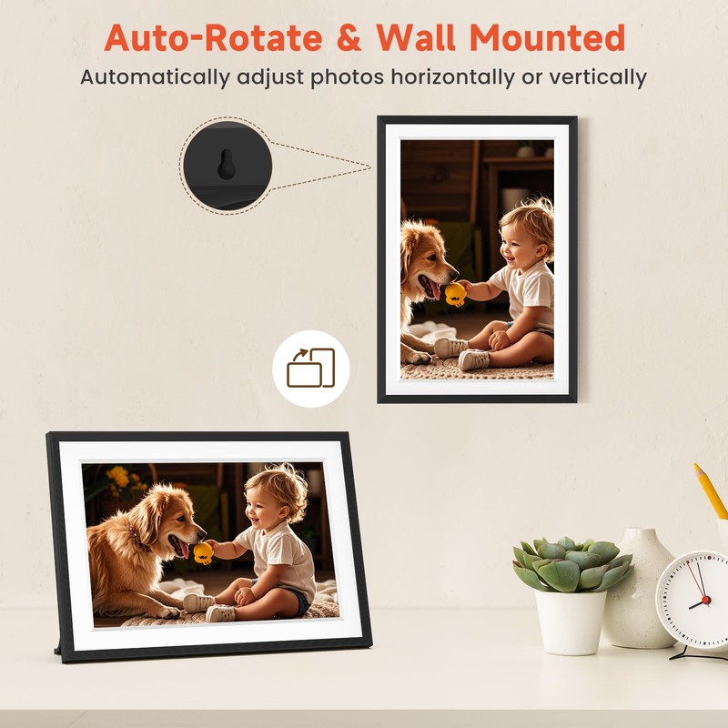 Frameo 10.1" WiFi Digital Picture Frame with 32GB Memory, 1280