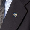 NASA Logo Over Space Shuttle with Rainbow Metal 0.75" Lapel