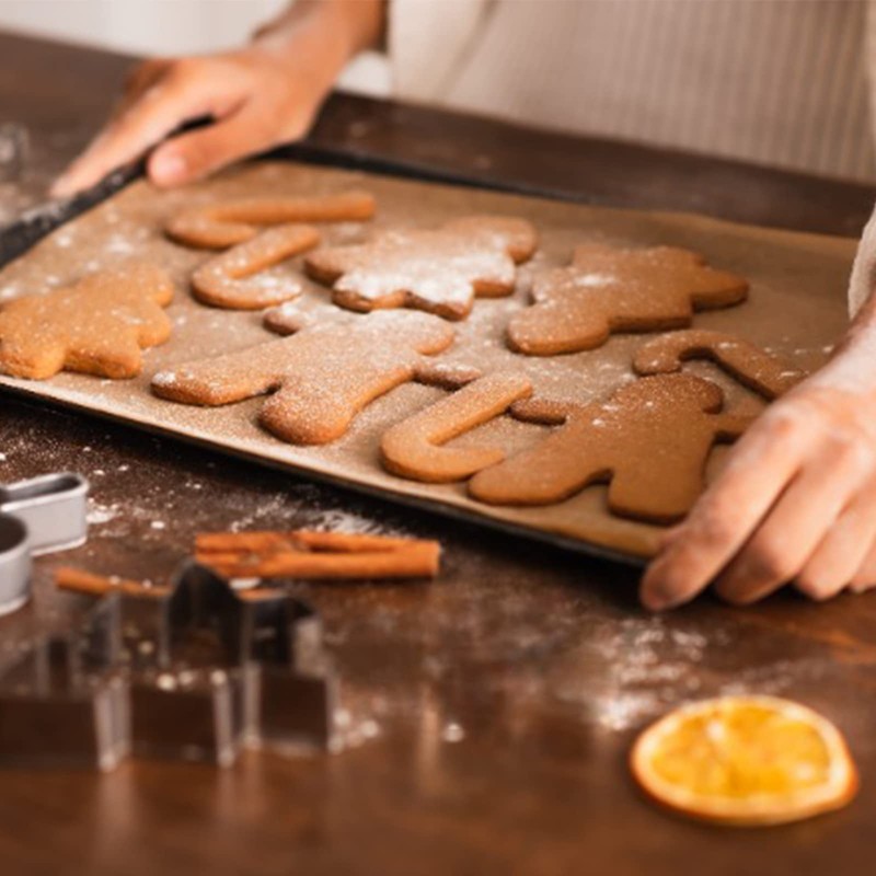 TRIXES 9-Piece Christmas Cookie Cutter Set - Christmas Baking Moulds