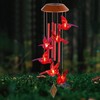 Cardinal Bird Solar windchimes Outdoor, Garden Christmas Lights,red Bird Garden