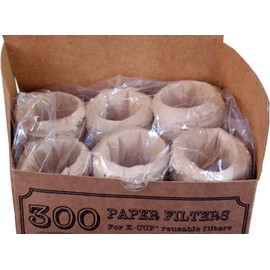 canFly Disposable Unbleached K-Cup Paper Filter for Keurig Single Cup Coffer Filters Compatible with Ekobrew, EZ-Cup and Other Reusable K-Cup Filters (300 Count)