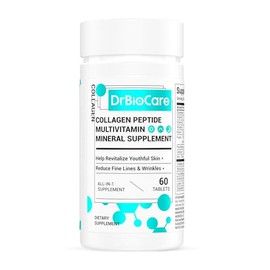 DrBioCare Péptidos de colágeno para mujeres, suplemento de vitaminas y minerales de belleza, contiene vitamina D3, probióticos para mujeres y péptidos