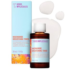 Good Molecules Niacinamide Brightening Toner 30ml/1oz - Facial Toner with Niacinamide, Vitamin C, and Arbutin For Even Texture, Tone - Skin Care for Face for Hyperpigmentation and Enlarged Pores