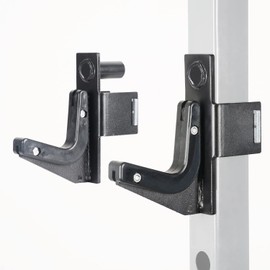 SYL Fitness J-Hooks for 2x2" Power Rack with 1" Hole, Barbell Holder/Squat Rack Accessories J Cups