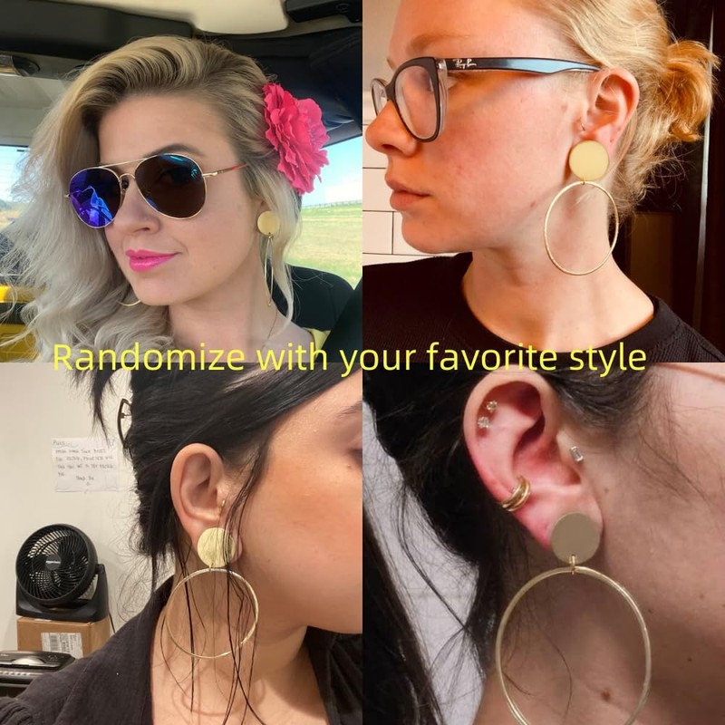 Atomhole 2 Pairs DIY Gauges Plugs Tunnels for Ears Dangle