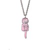 Kit Cat Klock Necklaces (Pink & Silver)