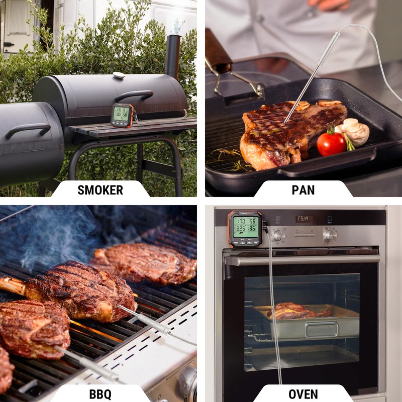 ThermoPro TP717 Digital Meat Thermometer for Grilling, Backlit Grill Thermometer