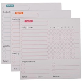 TEHAUX Chart Reward Chart Weekly Planner Daily Responsibility Board 3pcs Whiteboard for Boys and Girls' Study Habits