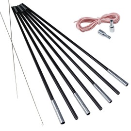 Fibreglass Tent Pole, Diameter 8.5 mm – 400 cm in 7 Segments – Tent Poles – Replacement Poles for Tents – Can Be Shortened – Bending Radius 60 cm