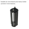 Hahiyo 3xAAA Cylindrical Battery Holder Black Adapter Tube Case Not