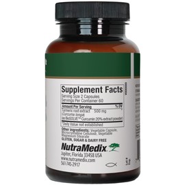 NutraMedix Curcumin - 500mg Turmeric Capsules - Promotes a Healthy Inflammatory Response, Immune System Support and Joint, Brain, Heart & Liver Support (120 Capsules)