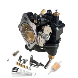 SVKCAR Carburetor 11-0420 for Harley Davidson Super E Big Twin Sportster Shorty Softail Road King Fatboy Electra Glide Carb Black (with Brushes)