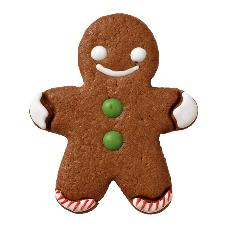 Birkmann 1010699910 Cutter Gingerman 7.5 cm, Grey Plastic, 5 x