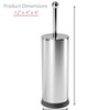 Home Intuition Modern Toilet Brush & Holder Set, Bathroom Bowl