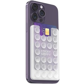 Silicone Suction Phone Card Holder Mount - Phone Wallet, Hands-Free Phone Accessories Holder for Selfies and Videos - Color: Transparent