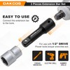 DAKCOS 3 Pieces 1/2-Inch Drive Impact Extension Bar Set Includes
