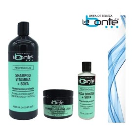 Kit Soya Shampoo +vitamina E Keratina + Seda Cristal Labonté
