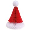 3 x Honeycomb Santa Hat Party Xmas Decoration Tablescape Window