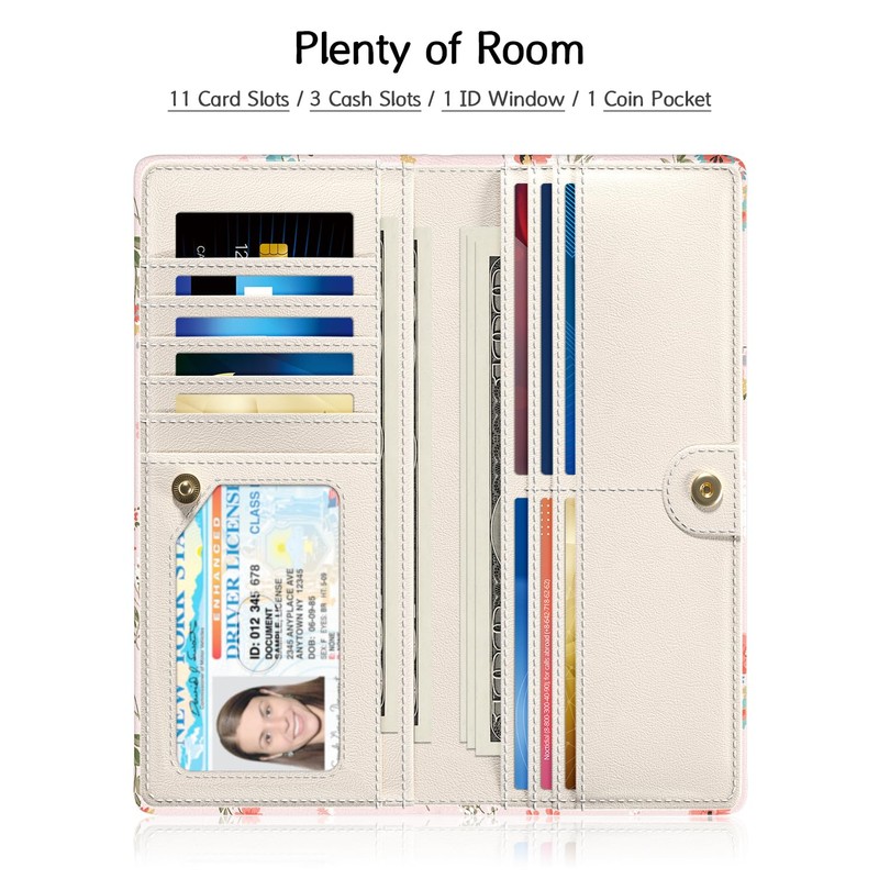 Nipichsha Womens Wallet, RFID Slim Wallets for Women, Thin Ladies