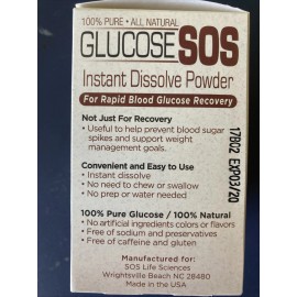 Advocate 2 Advocate GLUCOSE SOS Instant Dissolve Powder 6 packets Original Sweet & Tangy