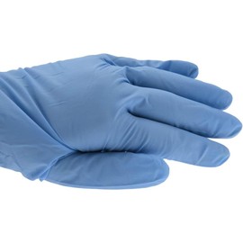 PRO-SAFE 5 mil Blue Lightly Powdered Nitrile Industrial Gloves, Box of 100 (Size Large)