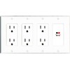 RiteAV Speaker Wall Plate 4 Gang with 3 x 15A