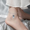 VENACOLY Mushroom Anklet Sterling Silver Moonstone Anklet Mushroom Mother's Day