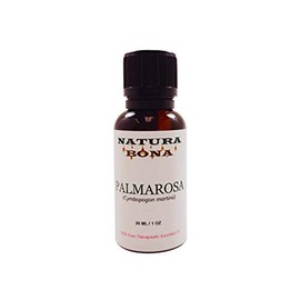 Palmarosa Essential Oil - 100% Pure Organically Grown Therapeutic Grade Cymbopogon Martinii; 30ml UV Protected Amber Glass Euro Dropper Bottle.