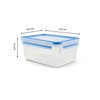 Tefal Master Frischhaltedose für Lebensmittel, rechteckig, transparent/blau, Plastik, transparent/blau, 2.3