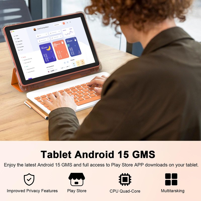 CUPEISI Android 15 Tablet 10 Inch, 20GB RAM+128GB ROM/2TB Expandable,