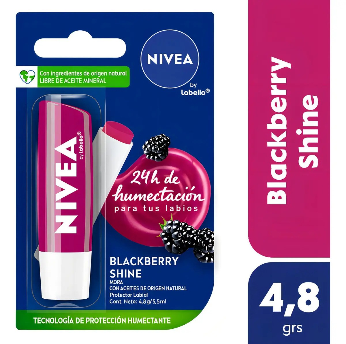 NIVEA BlackBerry Shine Lip Balm 4.8g