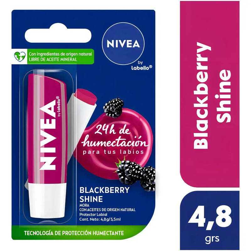 NIVEA BlackBerry Shine Lip Balm 4.8g