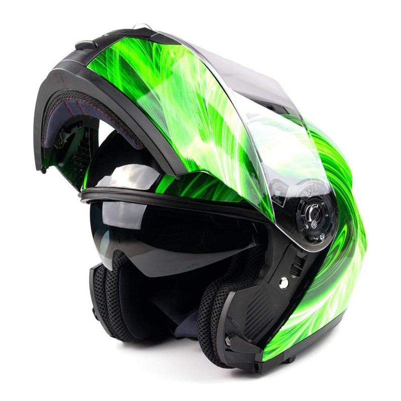 Typhoon TH158 Adult Modular Motorcycle Helmet DOT Dual Visor Full