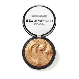Technic Get Gorgeous Highlighting Powder - Pressed Shimmer Face Makeup Compact for a Golden Glow. Shade: 24CT Gold
