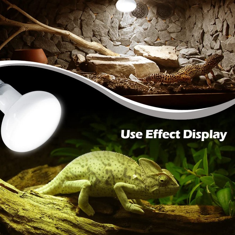 MCLANZOO Reptile Heat Lamp 75W 2 Pack,UVA Basking Light Heat