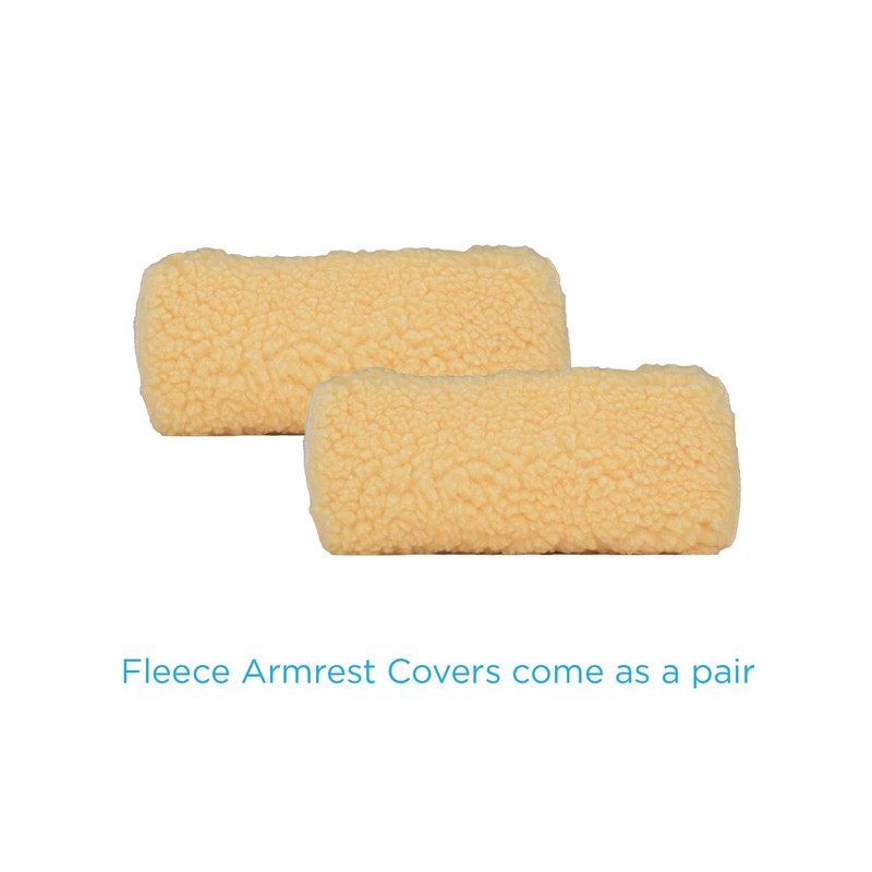 Nova Sheepskin Fleece Armrest Covers for Wheelchairs, Transport Chairs &